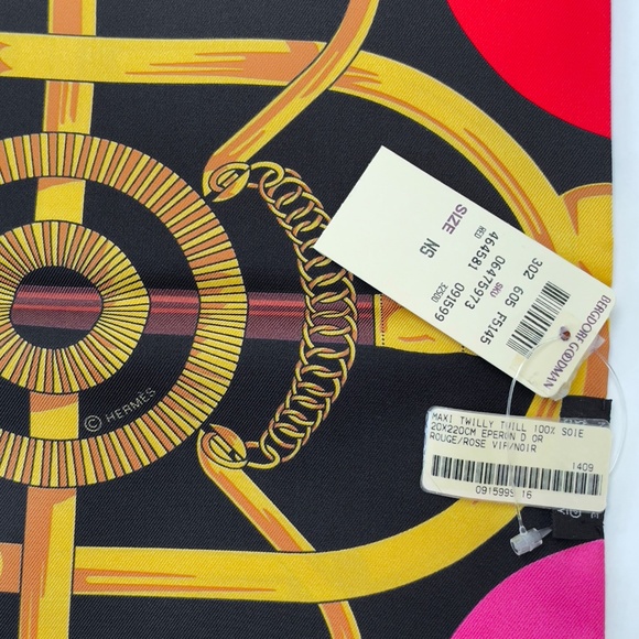 NWT Hermès Maxi Twilly "Éperon d’Or" Red/Rose - Picture 5 of 5